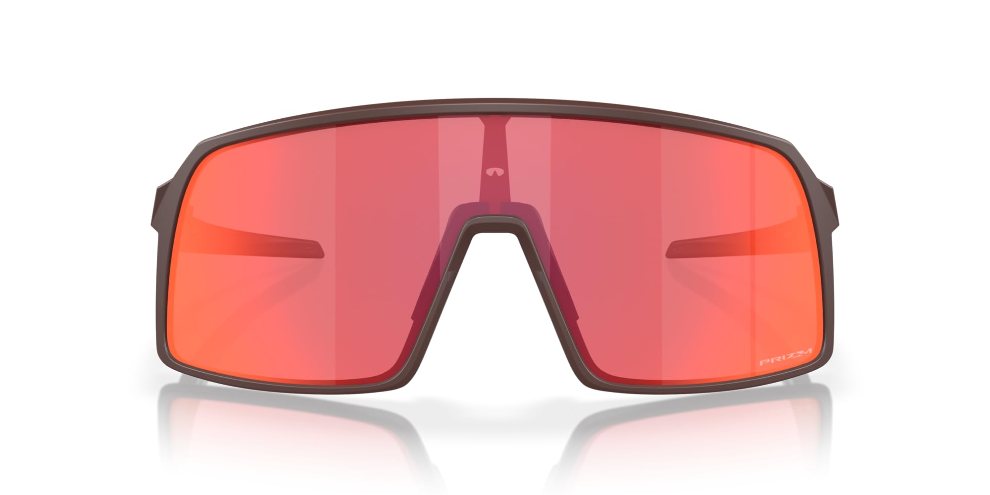 Oakley Sutro front view matte grenache frame showing full-face coverage and bold style