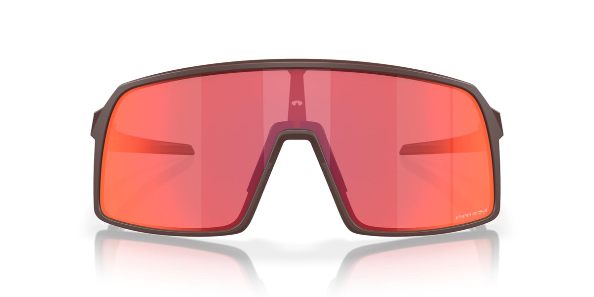 Oakley Sutro front view matte grenache frame showing full-face coverage and bold style