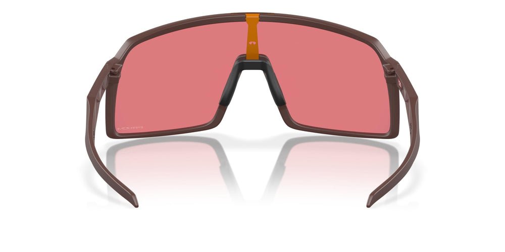 Oakley Sutro sunglasses in action on a mountain bike trail showing protective coverage