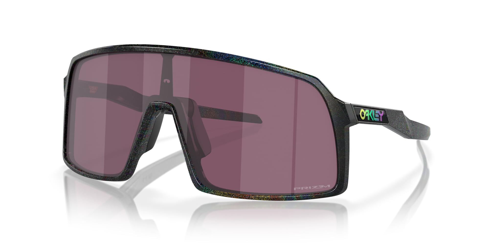 Oakley Sutro closeup of photochromic lens showing clarity and contrast benefit
