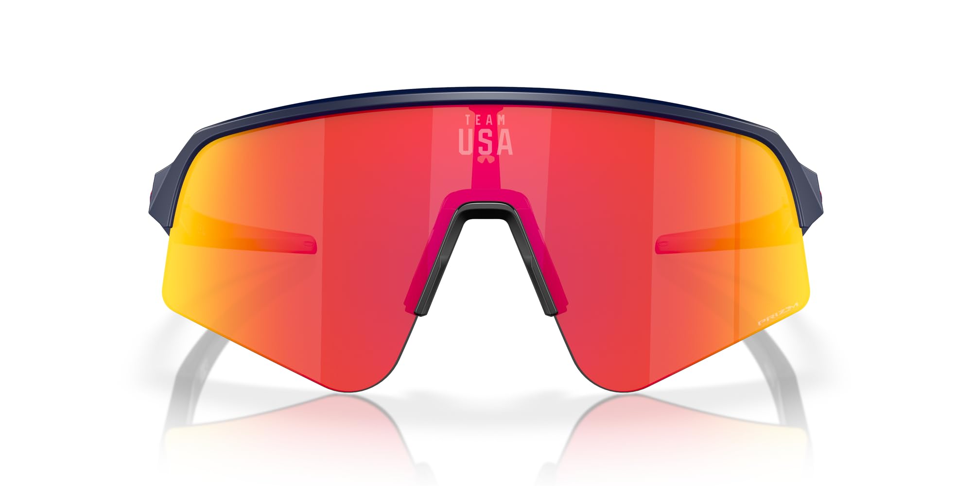 Oakley Sutro Lite Sweep front view matte navy frame showing full shield coverage and modern style