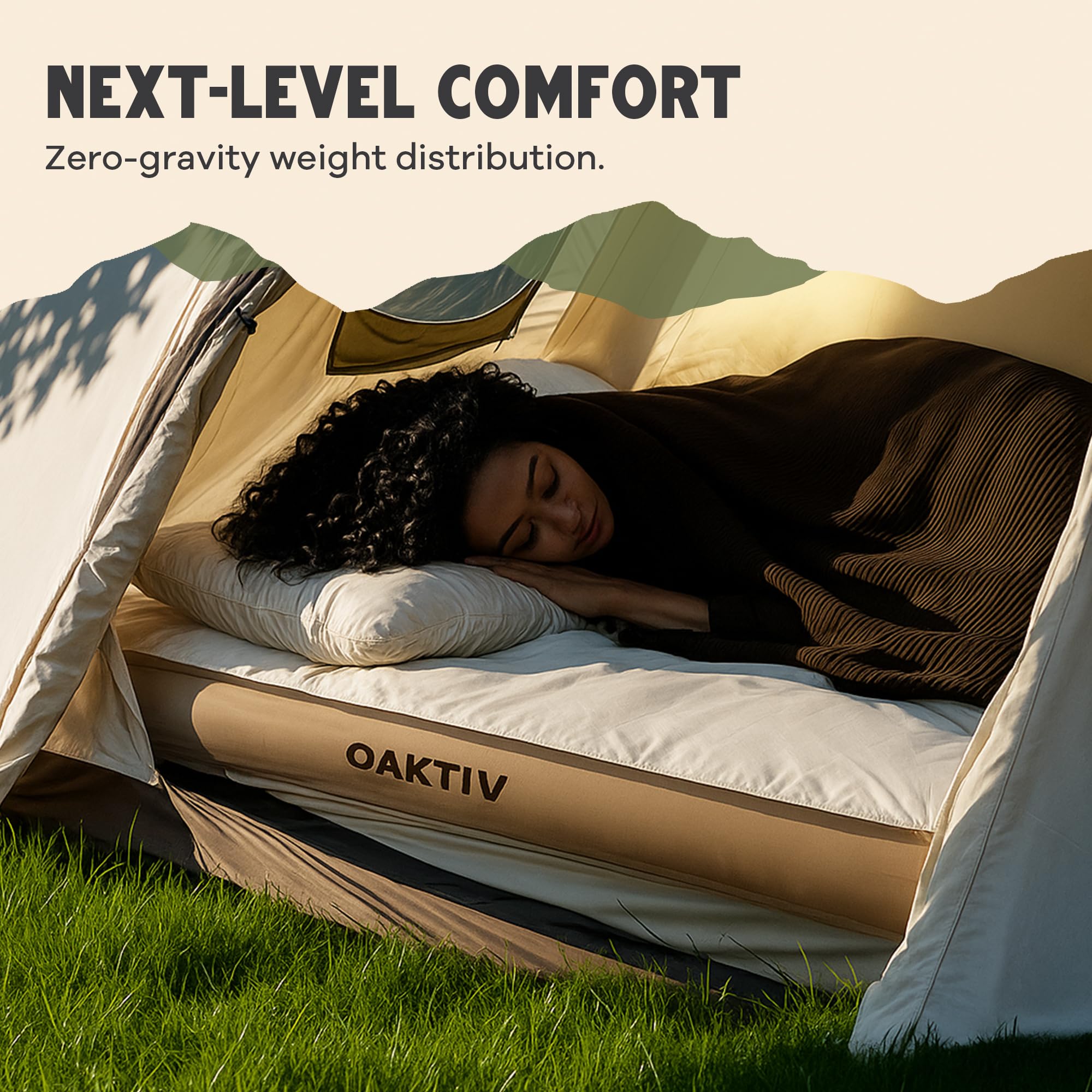 Oaktiv Wandermate underside showing insulation materials, improves warmth against ground
