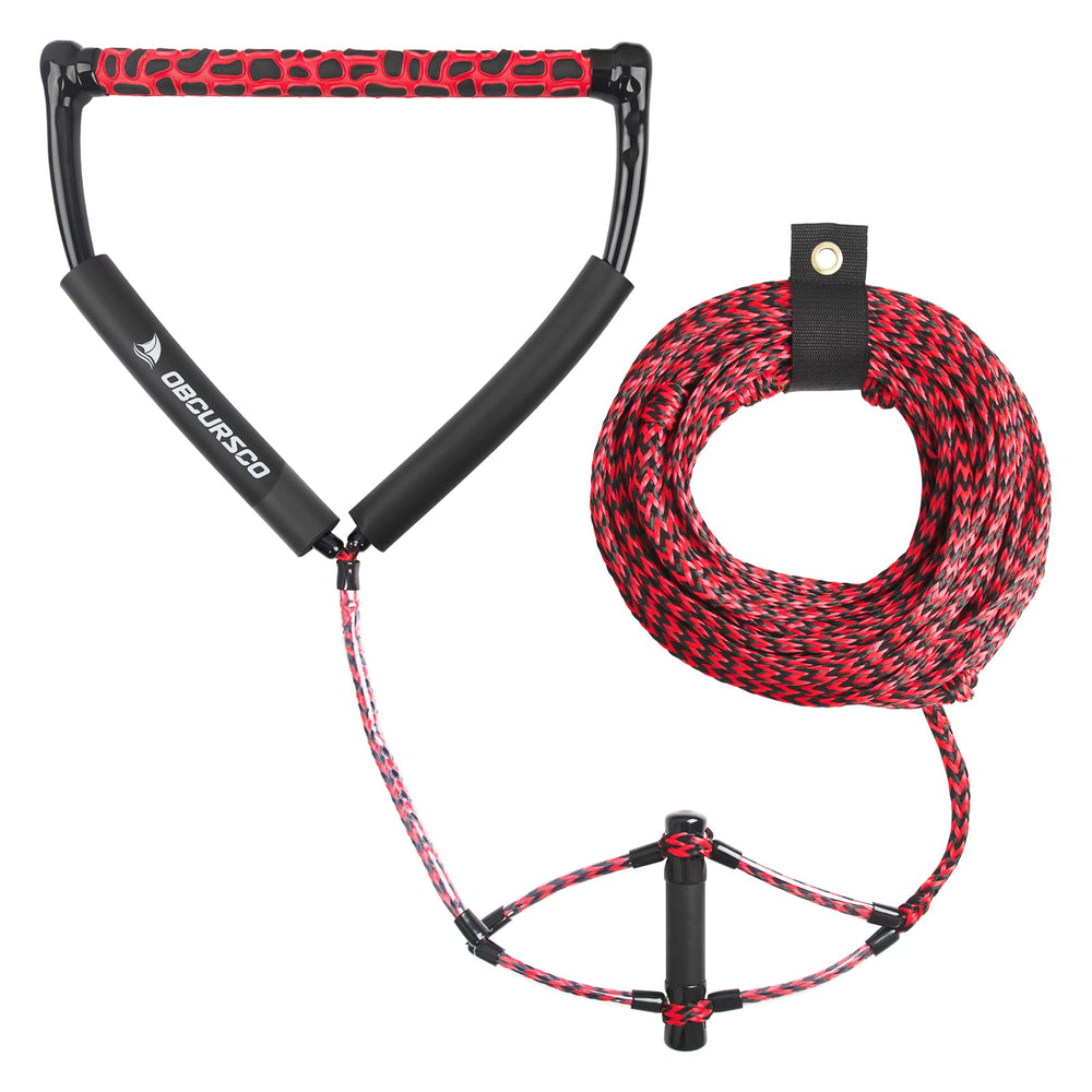 Obcursco front view of packaged wake rope showing product and benefits