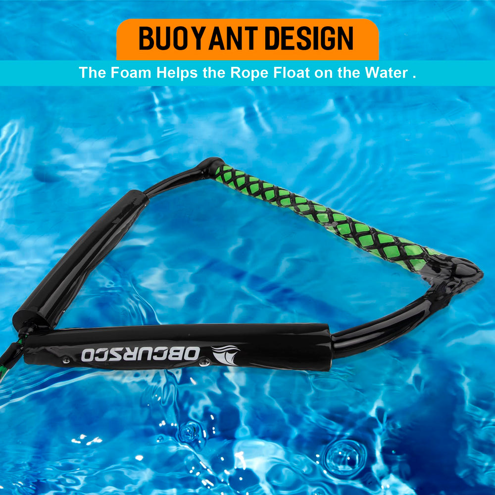 Obcursco rope in use with wakeboarder showing secure tow reliability