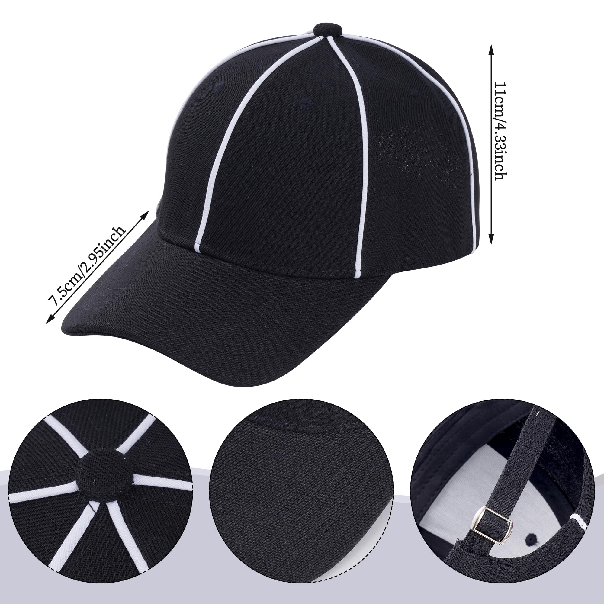 obmwang referee hat closeup displaying adjustable buckle and six-panel design for secure fit