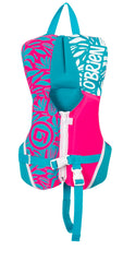 O'Brien infant life jacket front view showing secure fit and easy buckles for safe outings