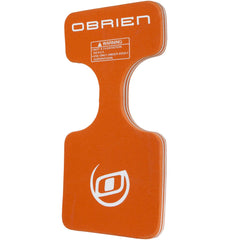 O'Brien front view of orange XL water saddle showing full shape and stability