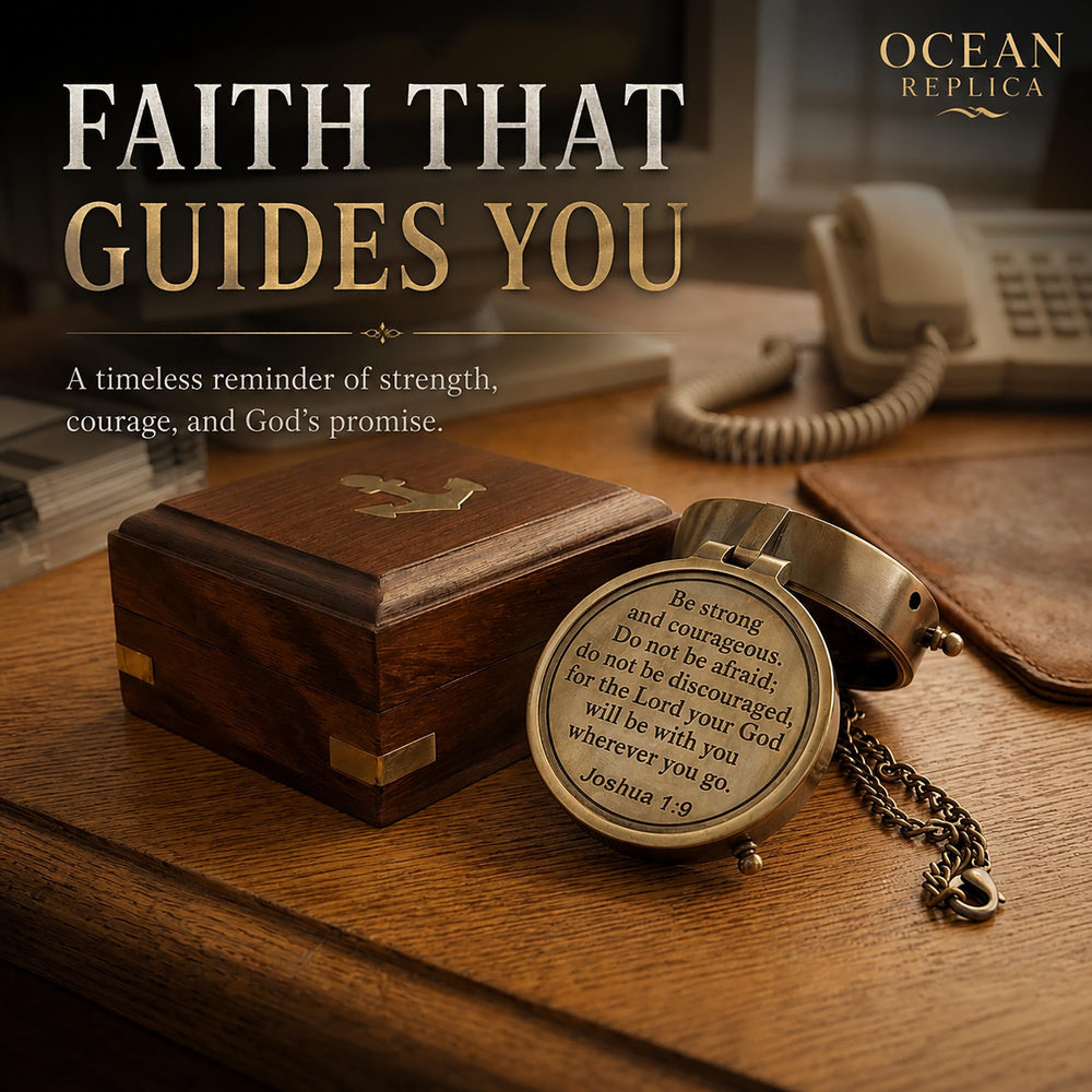 OCEAN REPLICAS compass in a pocket showing portability and everyday carry convenience