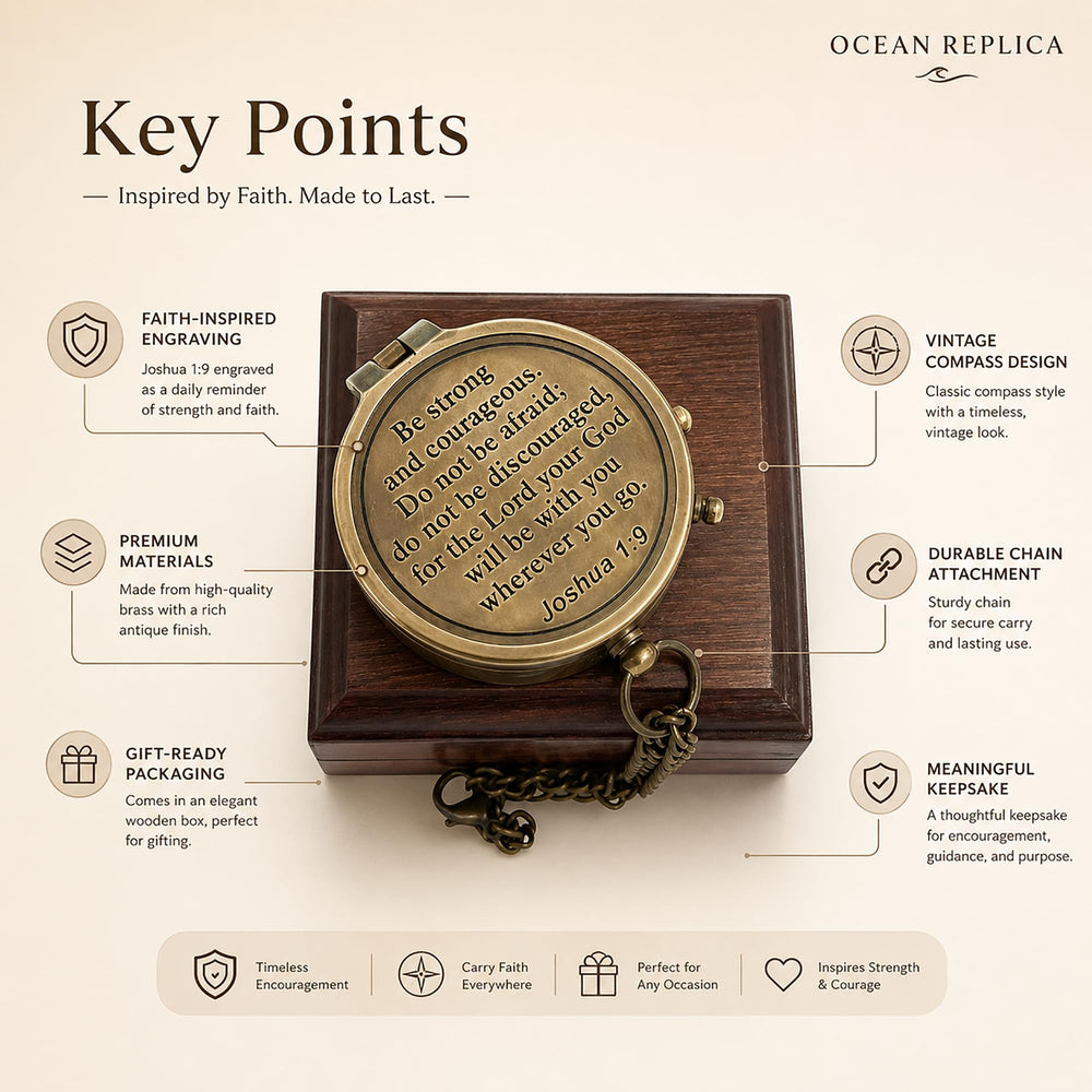 OCEAN REPLICAS compass on travel map evoking adventure and thoughtful gift for travelers