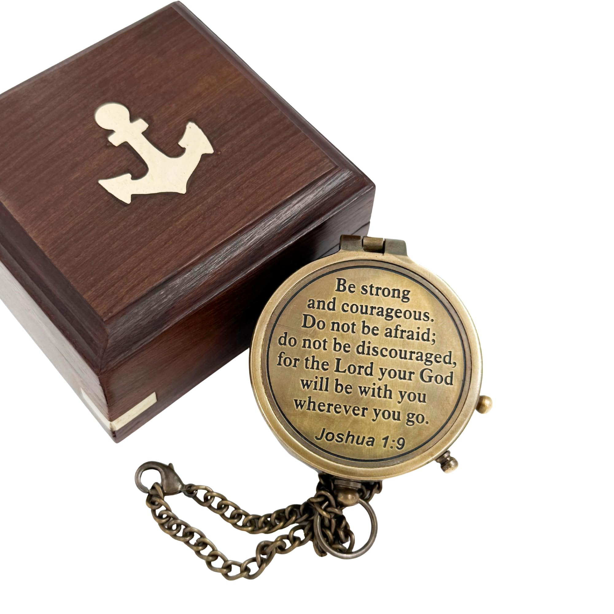OCEAN REPLICAS compass brass texture and glass detail emphasizing vintage look and tactile quality