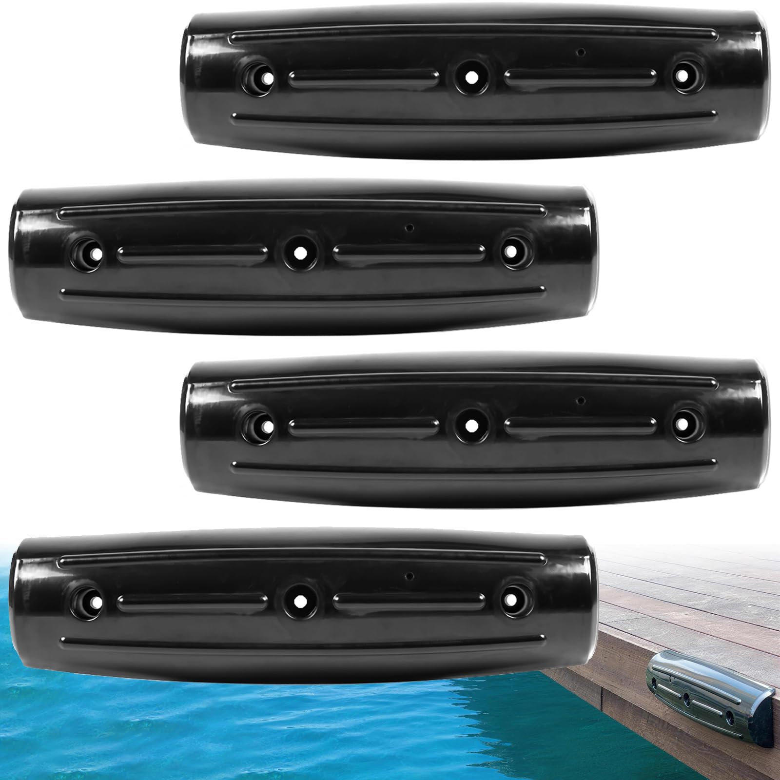 OCEANBROAD front view of 4-pack bumpers showing complete kit and protection