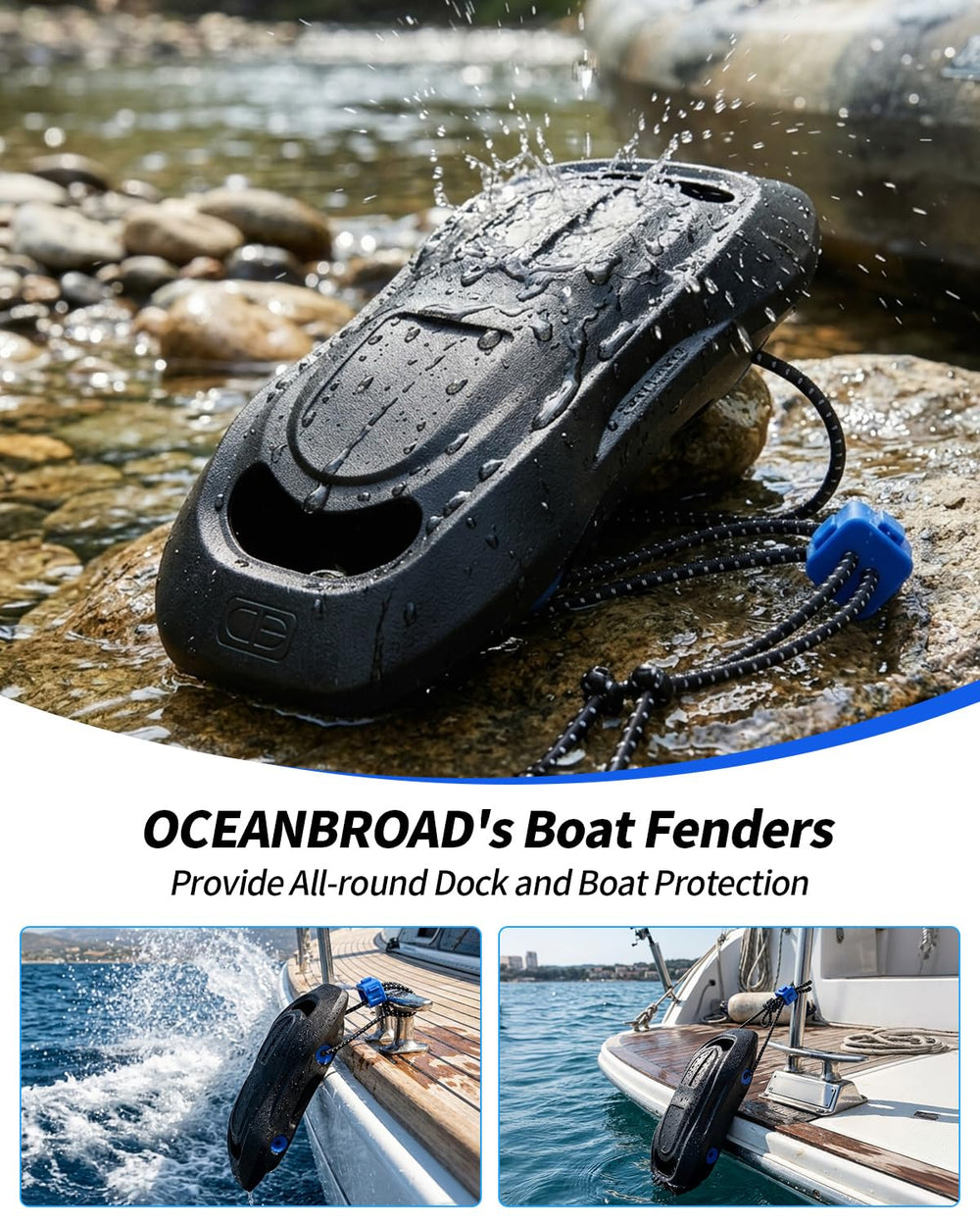 OCEANBROAD elastic rope and threading buckle providing flexible secure fastening