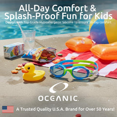 Oceanic close-up of soft silicone seal highlighting leak-resistant comfortable fit