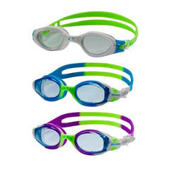 Oceanic front packaging showing three colorful kids goggles and value pack benefit