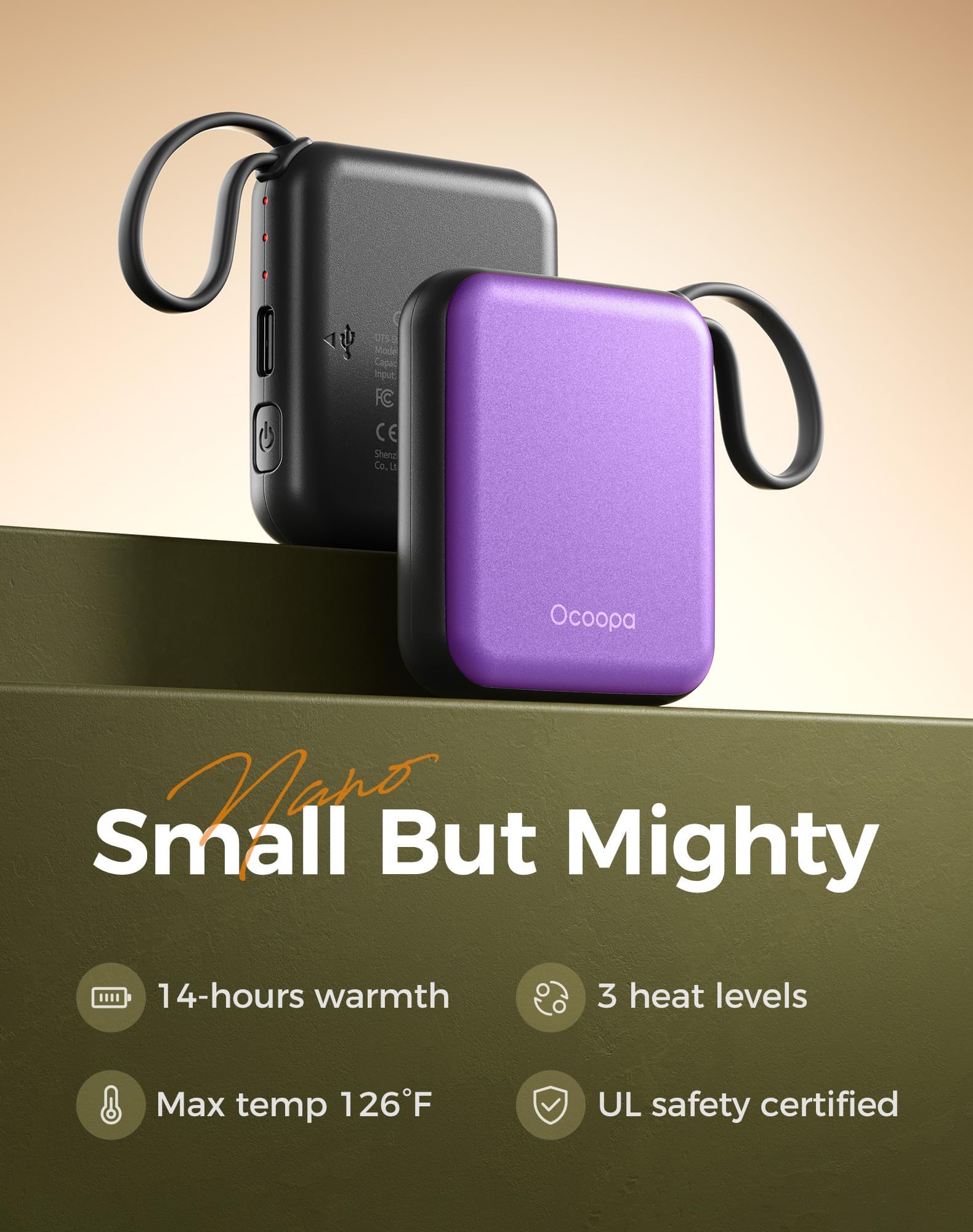 OCOOPA UT5 Nano held in palm demonstrating slim size and comfort