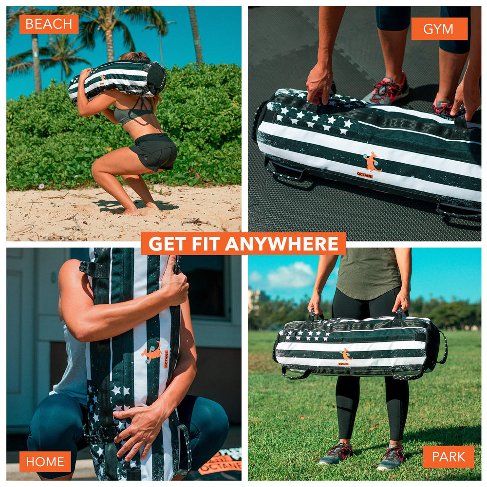 Octane Flex in use outdoors with athlete carrying for functional training