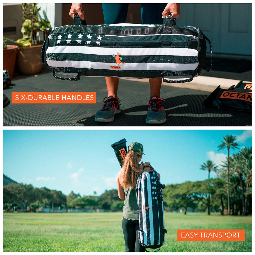 Octane Flex training poster and kit contents illustrating exercise guidance