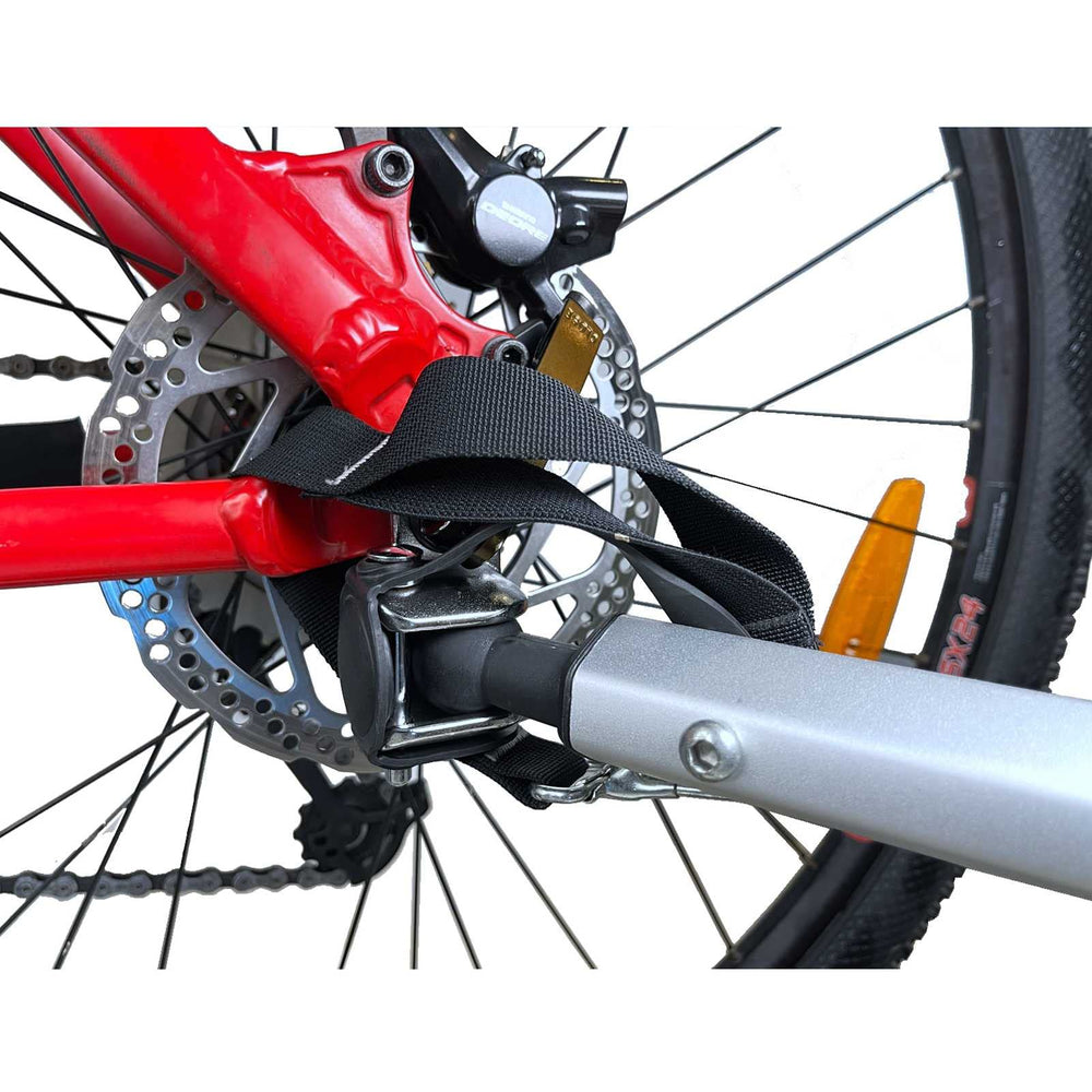 ODIER skewer next to wheel showing length and fit benefits