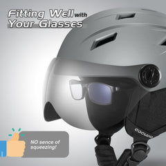 Odoland visor close-up showing anti-fog lens and clear vision benefit