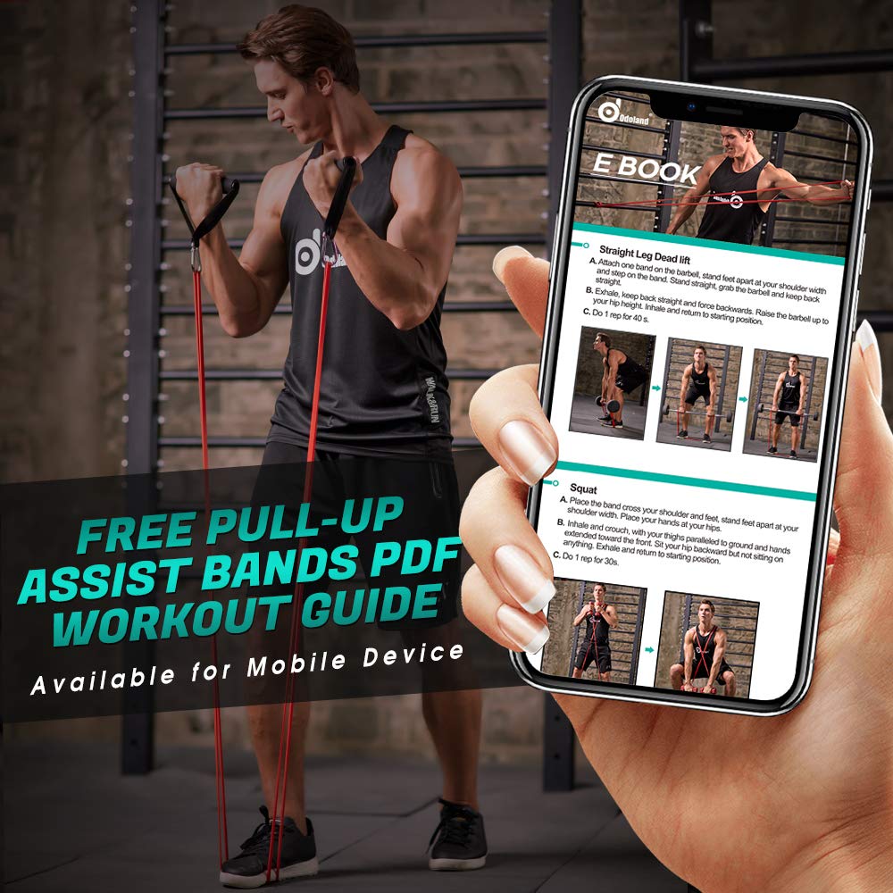 Odoland door anchor threaded through band on a closed door for secure home workouts