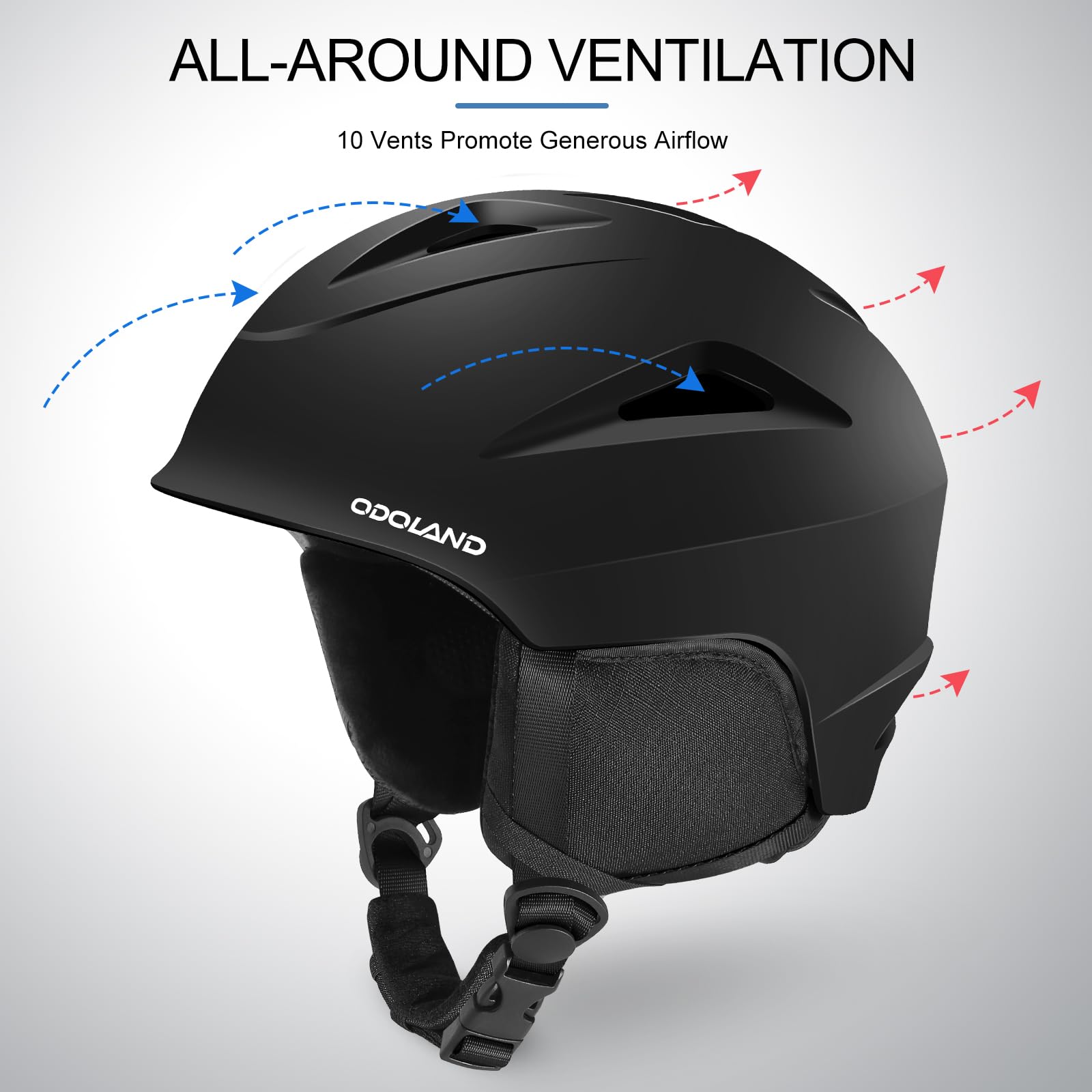 Odoland removable earmuffs detached showing warmth customization