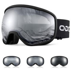 Odoland front view of goggles showing wide visor and clear field of vision benefit