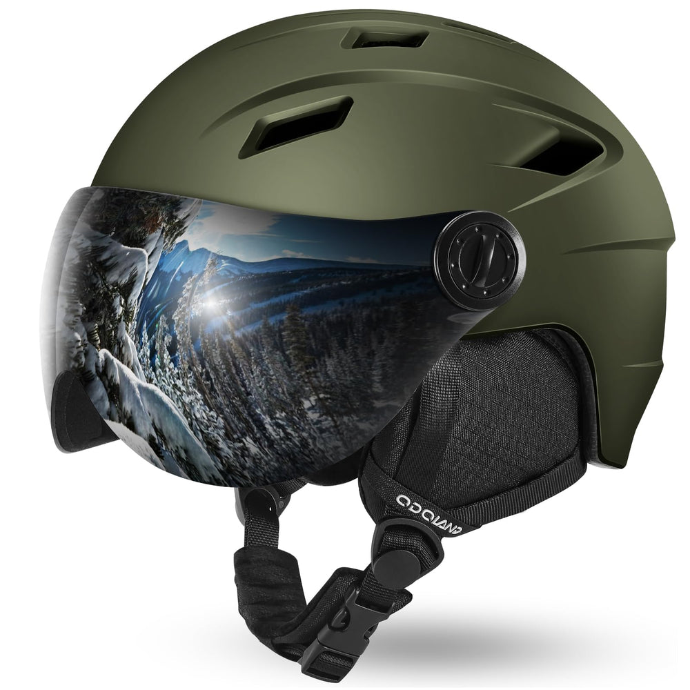 Odoland front view helmet with visor showing full-face protection and visibility