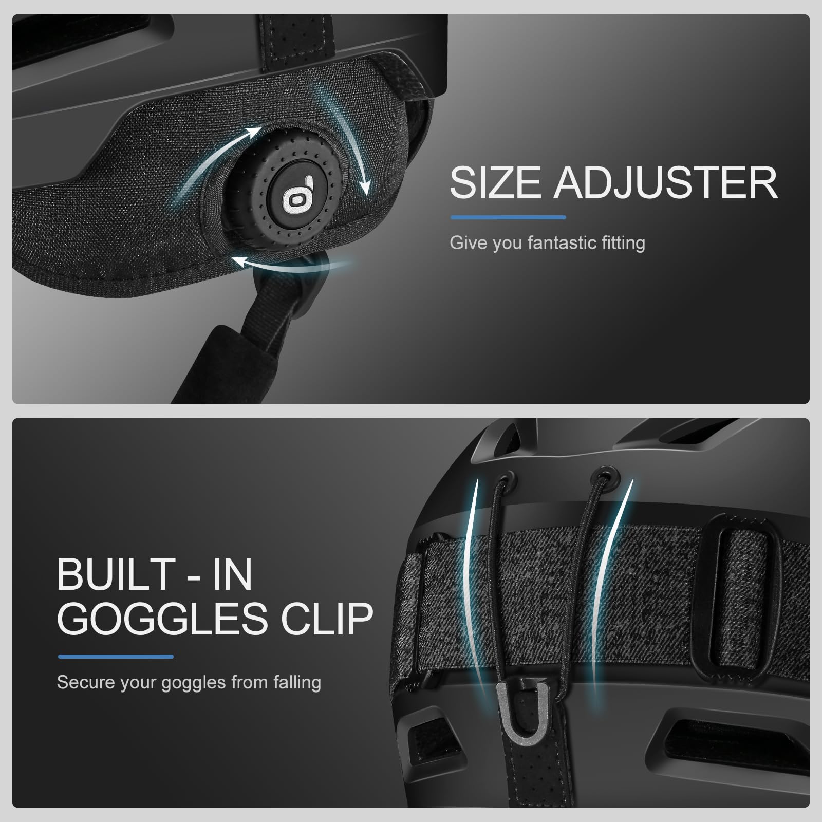 Odoland goggles front lens showing anti-fog vision benefit