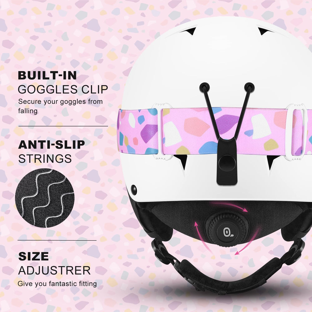 Odoland goggles mounted on helmet demonstrating secure fit and strap