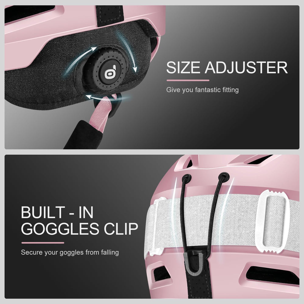 Odoland goggles strap adjustment detail showing secure fit and easy customization