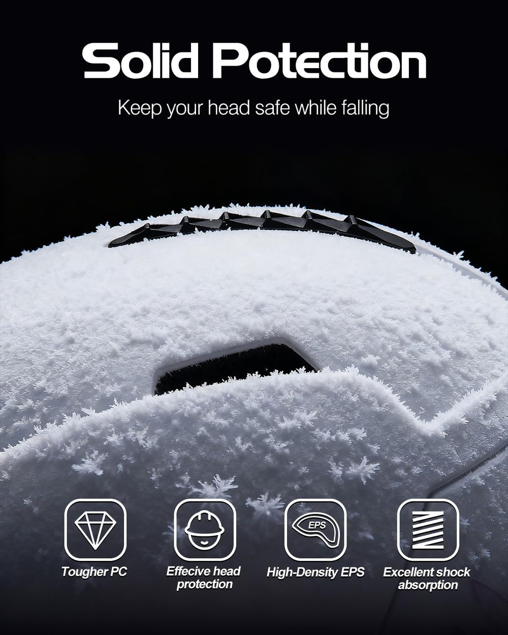 Odoland helmet soft ear pad and chin guard detail for all-day comfort