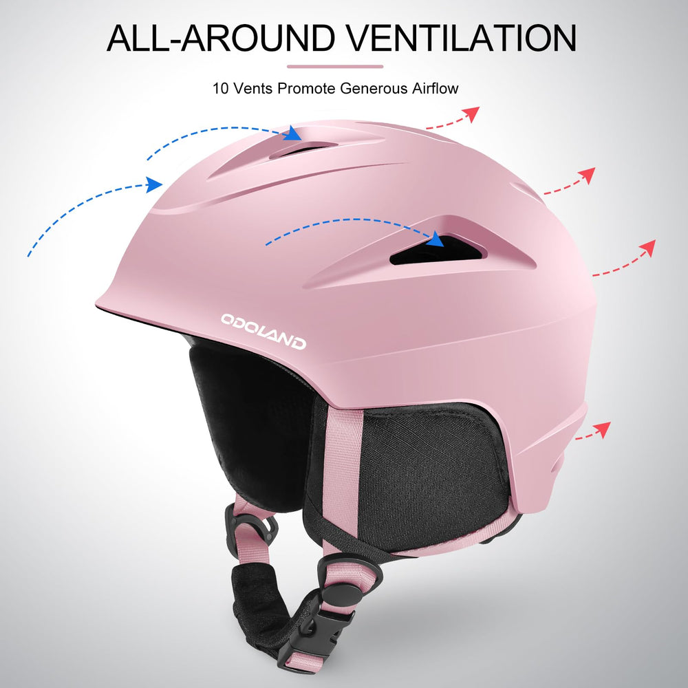 Odoland helmet interior liners and earmuffs showing removable padding for warmth
