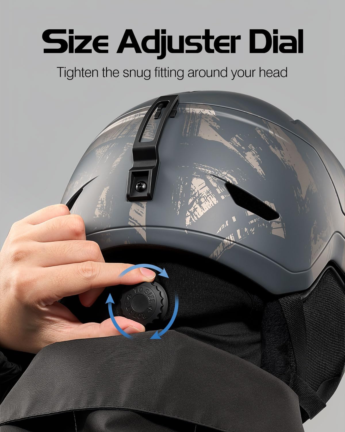 Odoland helmet next to gloves showing real-world size and portability