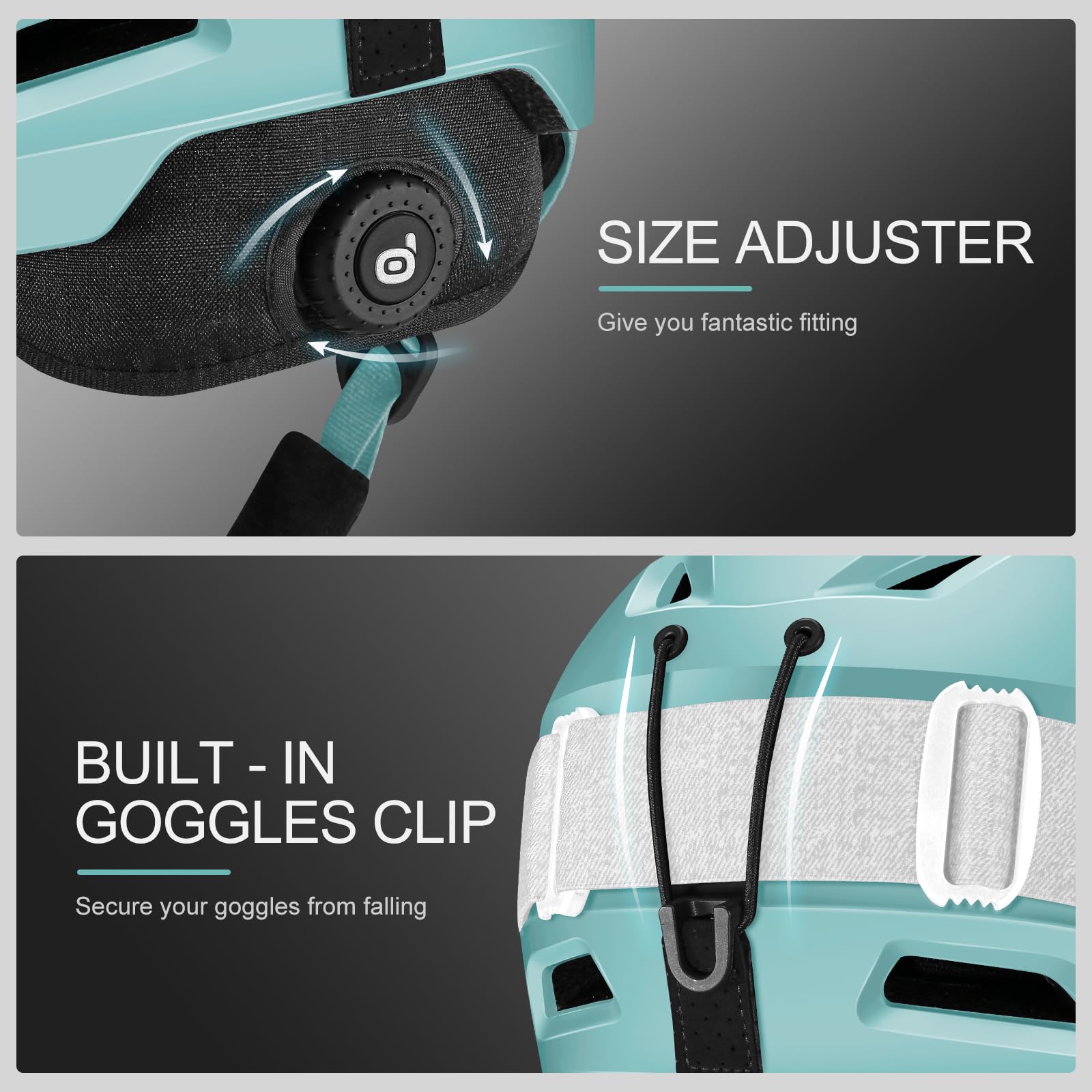 Odoland helmet with removable earpads for customizable warmth and fit