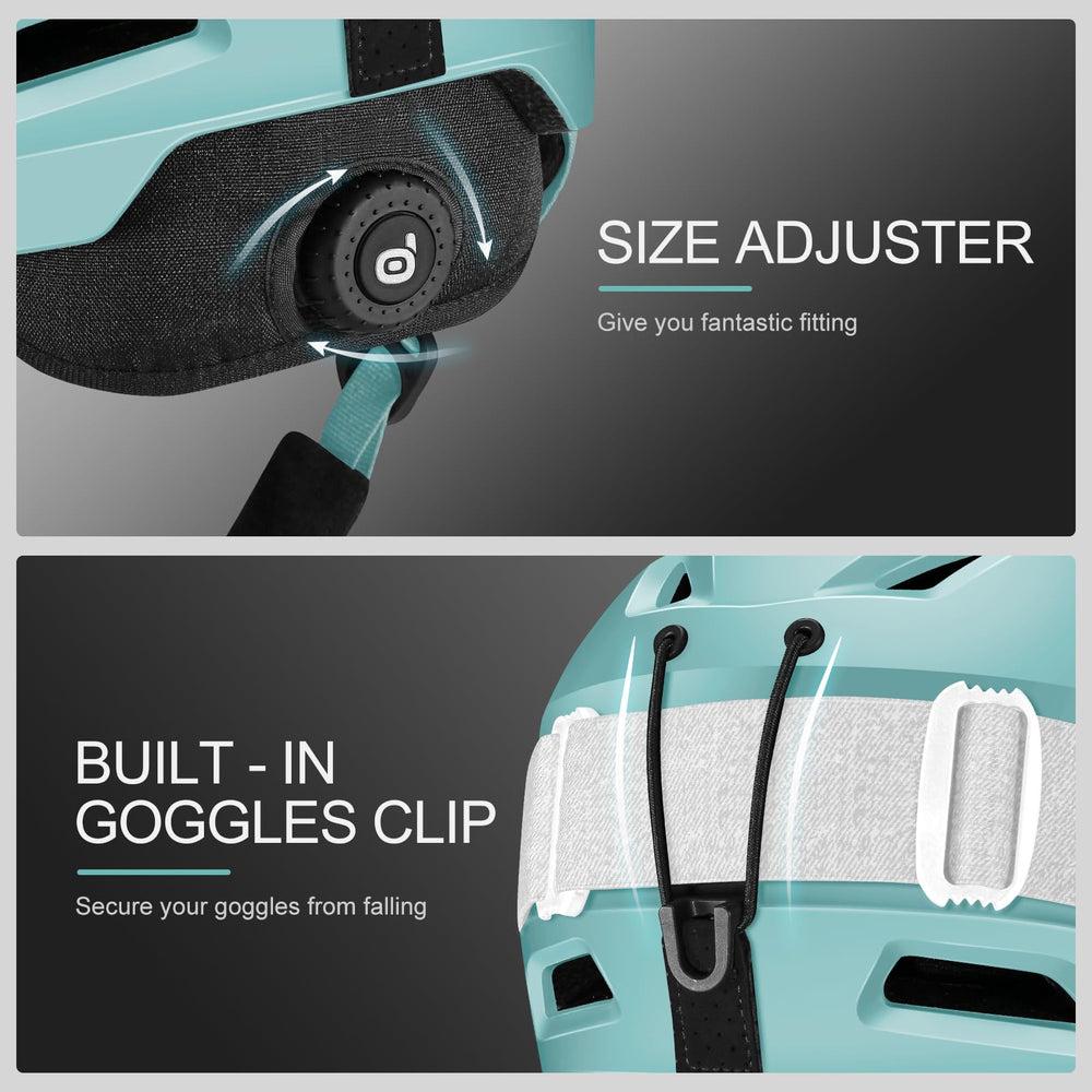 Odoland helmet with removable earpads for customizable warmth and fit