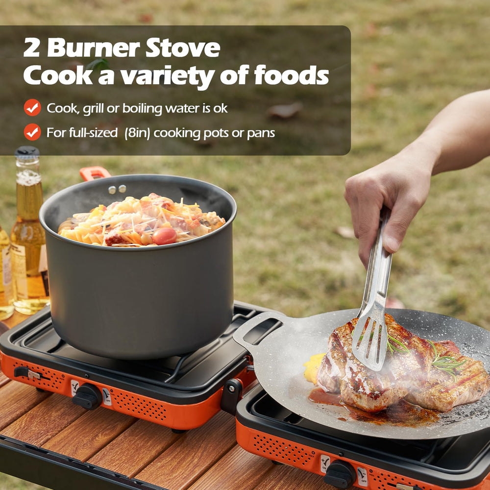 Odoland in use at campsite illustrating fast outdoor meals