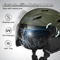 Odoland internal liner and earmuffs removable for comfort and warmth