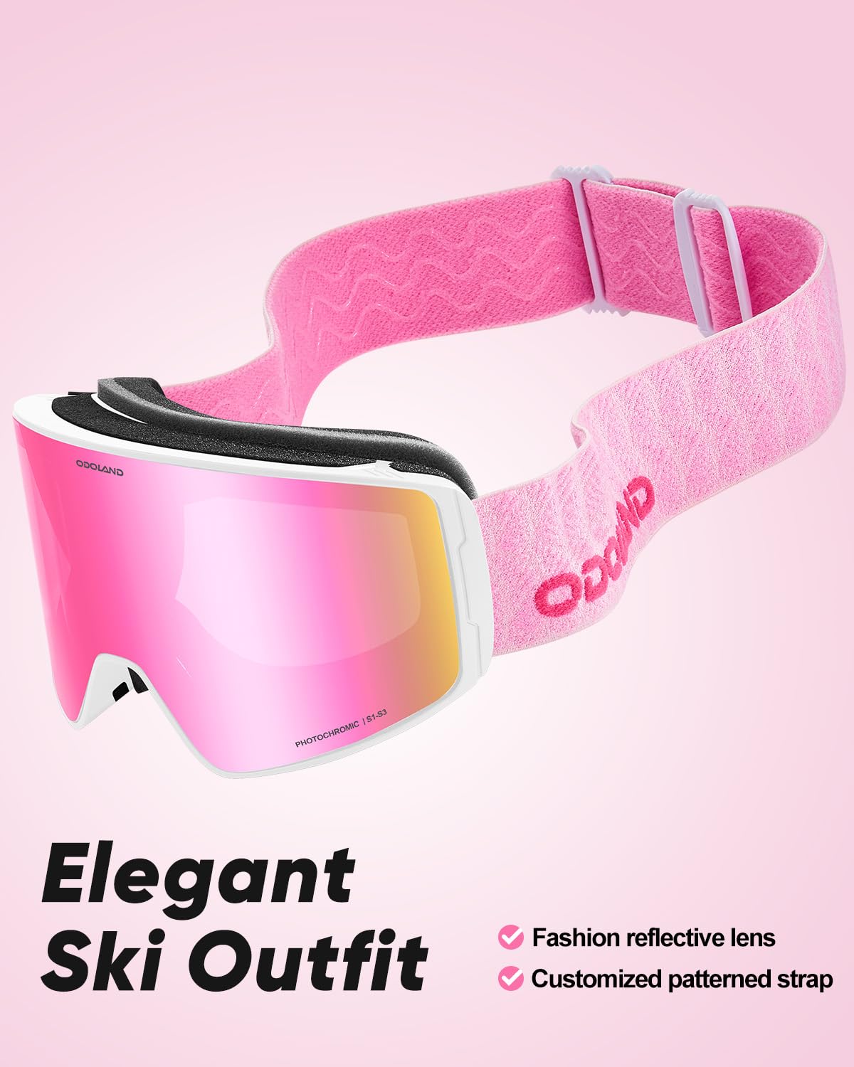 Odoland lens label indicating UV400 protection for eye-safety benefit