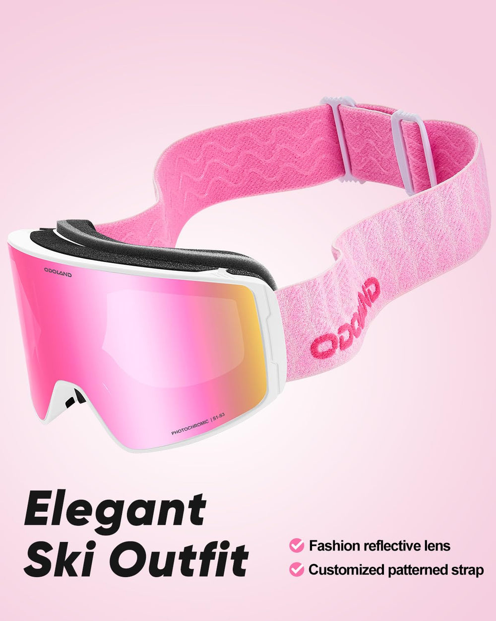Odoland lens label indicating UV400 protection for eye-safety benefit