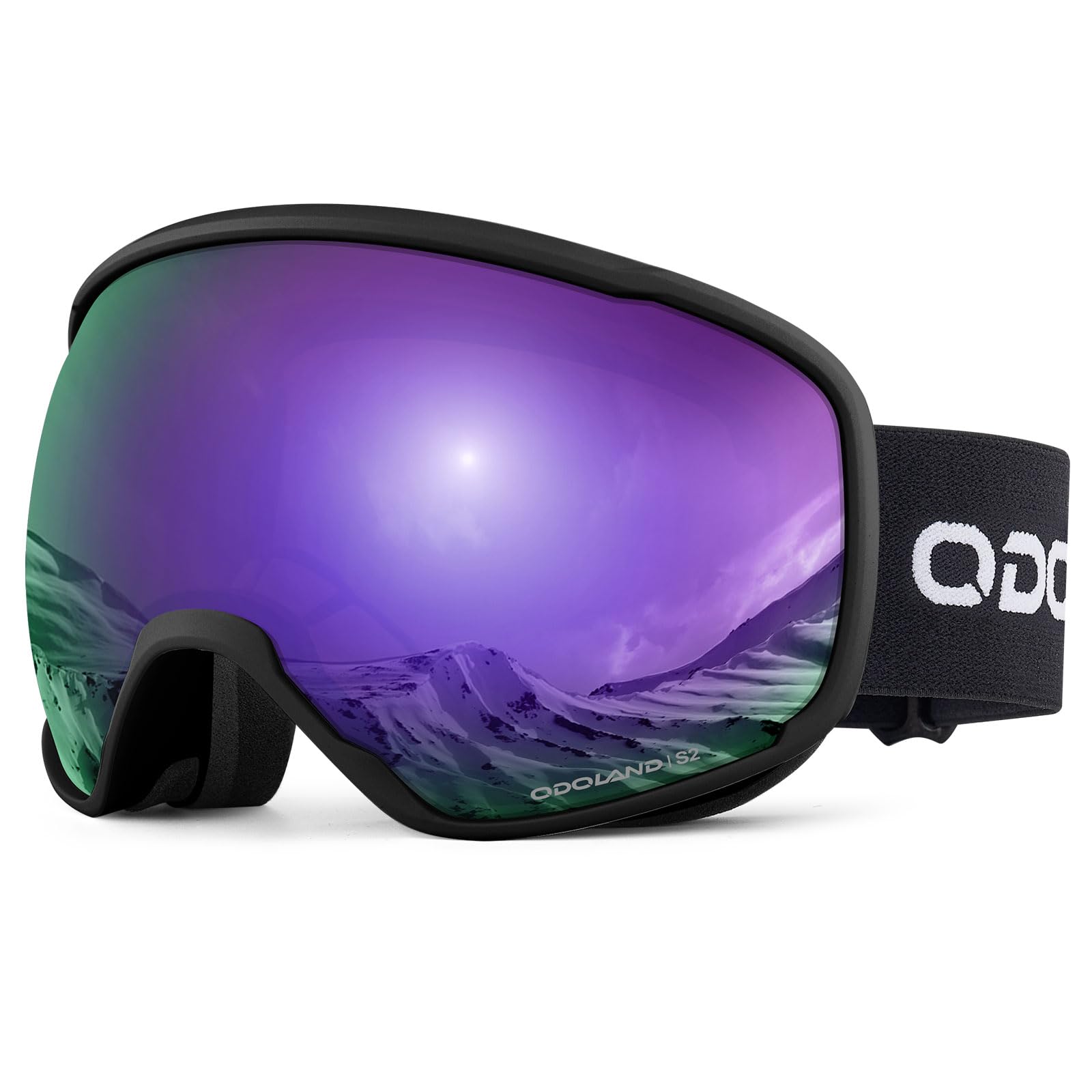 Odoland S2 front view showing spherical lens and secure strap, improving visibility