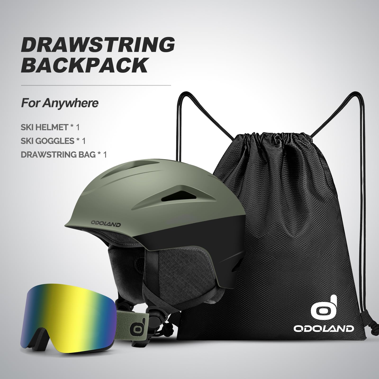 Odoland helmet size and scale compared to hand for fit assurance