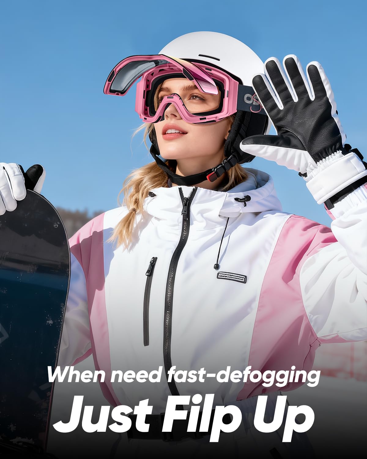 Odoland adjustable strap with silicone strip keeping goggles secure