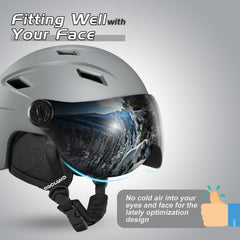 Odoland helmet top vents illustrating airflow for reduced fogging and comfort