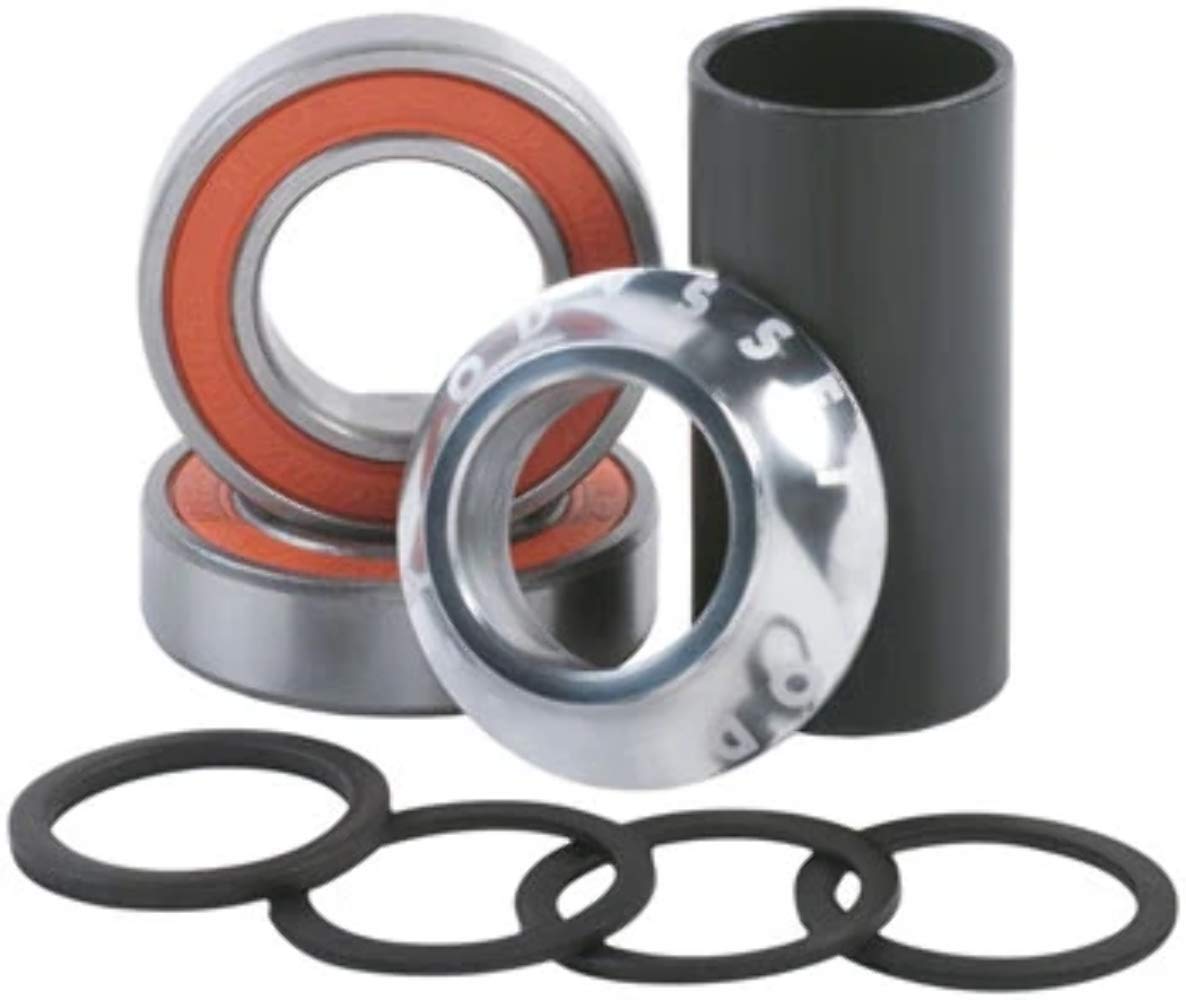 Odyssey mid bottom bracket front view showing sealed cups and fit benefits
