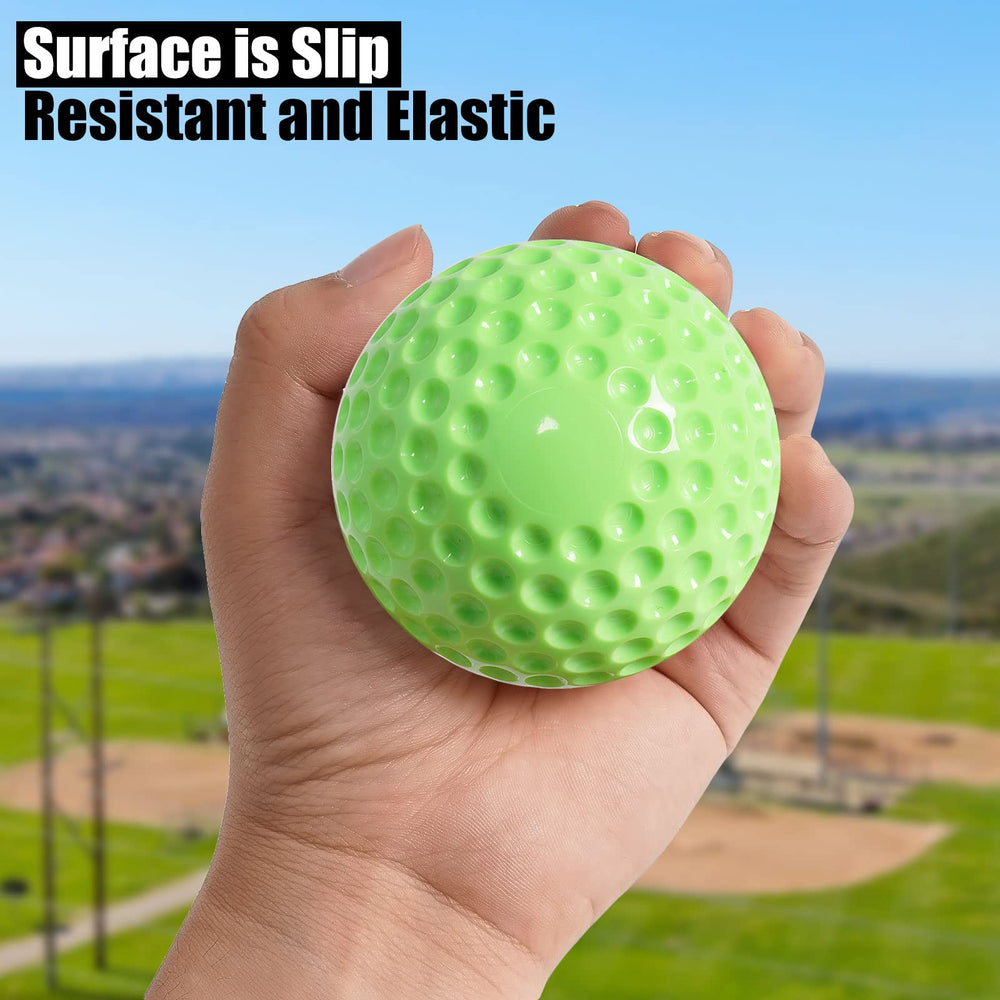 Oeab bright yellow-green ball on grass improving visibility and tracking