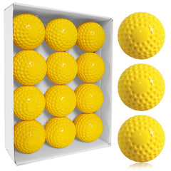 Oeab front packaging showing 12 practice baseballs and durability benefits