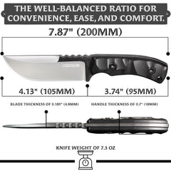 OERLA close-up of G10 handle textured grip offering secure control