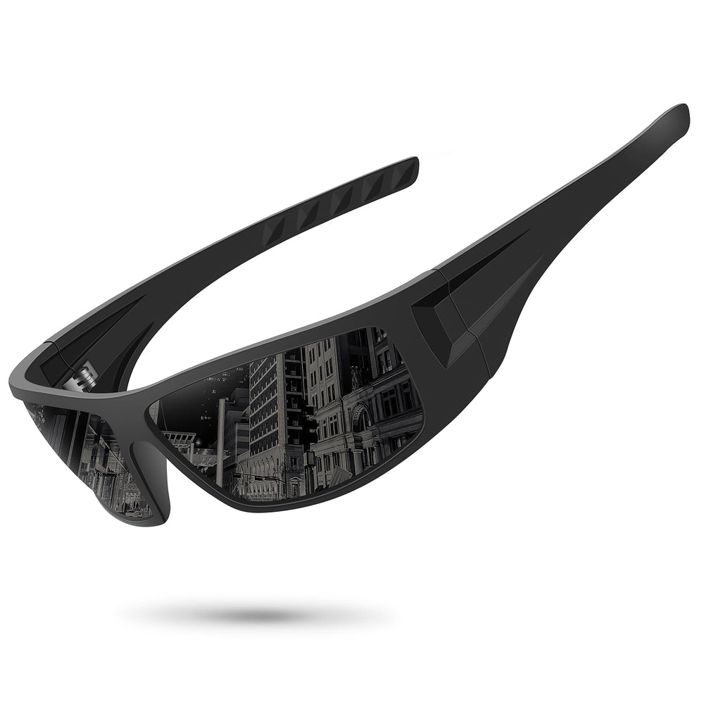 Ofwin front view black frame showing sleek shape and secure wrap fit