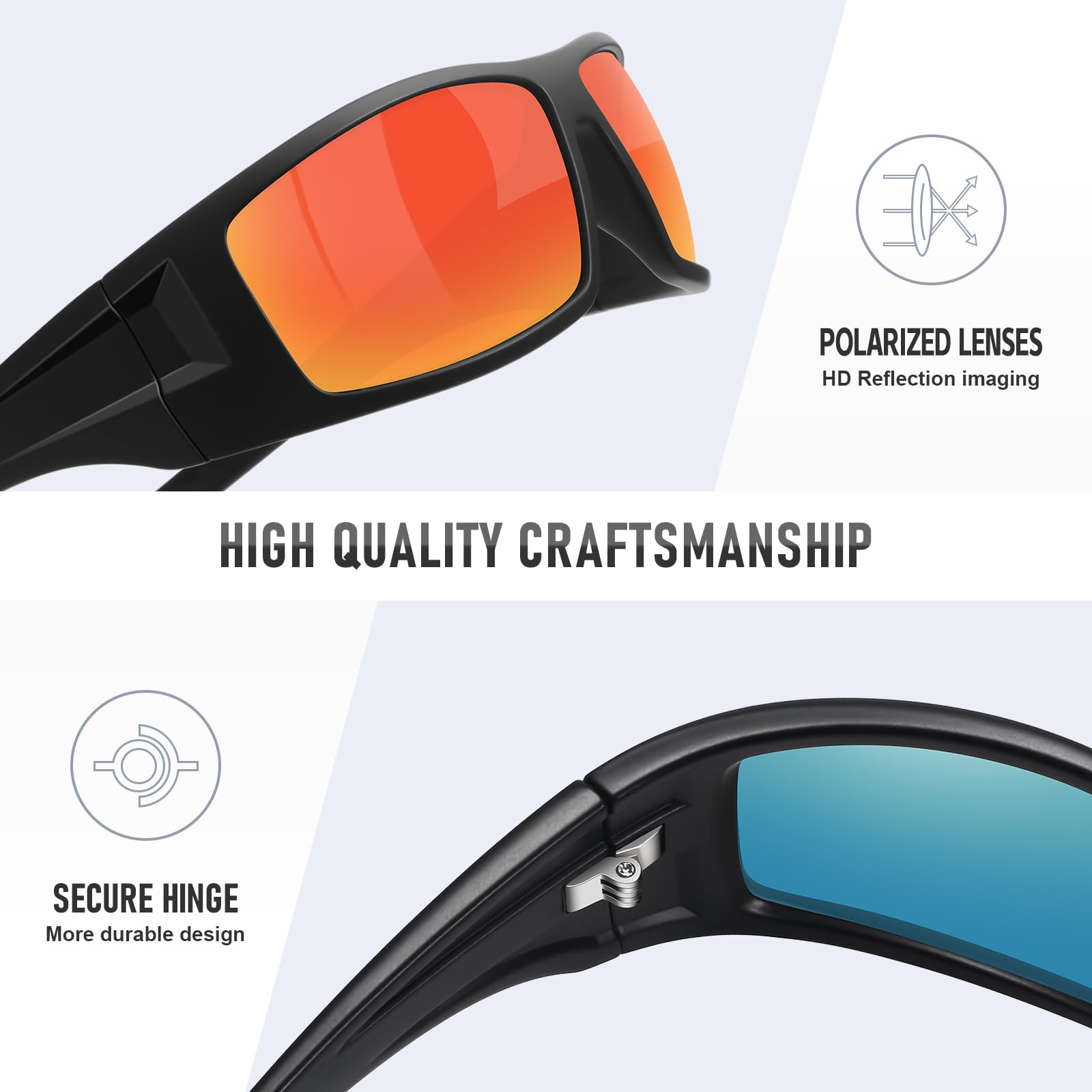 Ofwin sunglasses worn driving showing glare reduction and safer sight benefit