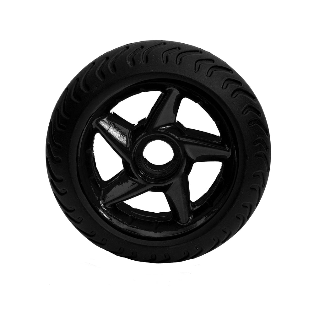 OGIO replacement wheel installed on Rig 9800 Pro demonstrating fit and restored mobility